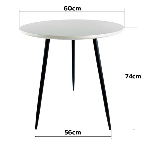 Stół okrągły VINCI OAK WOOD 60 cm SMOKE Lugano Stół okrągły VINCI OAK WOOD 60 cm SMOKE Lugano