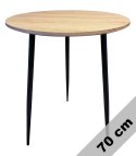 Stół okrągły VINCI OAK WOOD 70 cm SMOKE Lugano