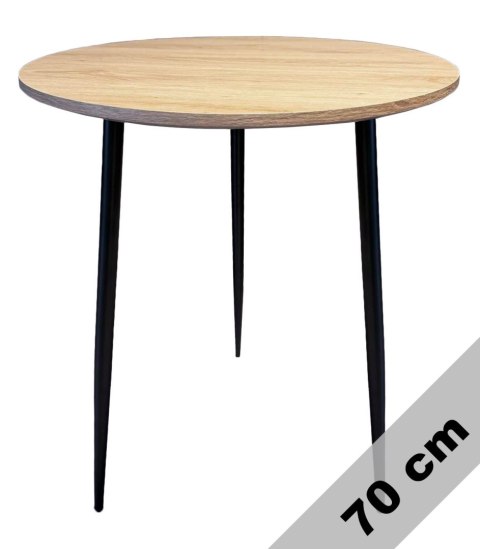 Stół okrągły VINCI OAK WOOD 70 cm SMOKE Lugano Stół okrągły VINCI OAK WOOD 70 cm SMOKE Lugano