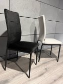 Krzesła tapicerowane Zestaw 4 VALVA DUO BLACK VELVET Lugano