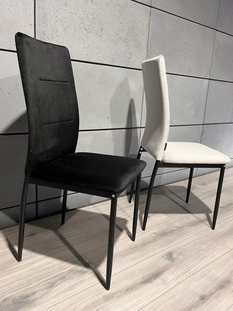 Krzesła tapicerowane Zestaw 4 VALVA DUO BLACK VELVET Lugano Krzesła tapicerowane Zestaw 4 VALVA DUO BLACK VELVET Lugano