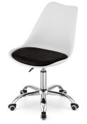 Krzesło obrotowe MONZA OFFICE WHITE + BLACK FABRIC II Lugano