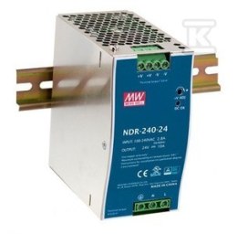 ZASILACZ NA SZYNĘ DIN 240W 24V 10A MEAN WELL