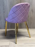 Krzesło tapicerowane GLORIA VIOLET VELVET GOLD Lugano
