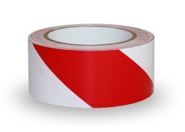 TAŚMA OSTRZEGAWCZA BIAŁO-CZERWONA 75MM*100M DEKA