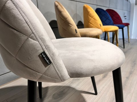 Krzesło tapicerowane GLORIA LIGHT GREY VELVET Lugano Krzesło tapicerowane GLORIA LIGHT GREY VELVET Lugano