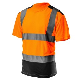 KOSZULKA T-SHIRT OSTRZEGAWCZY CIEMNY DÓŁ POMARAŃCZOWY XL NEO
