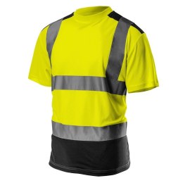 KOSZULKA T-SHIRT OSTRZEGAWCZY CIEMNY DÓŁ ŻÓŁTY M NEO
