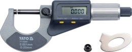 MIKROMETR 0-25MM Z WYŚWIETLACZEM CYFROWYM YATO