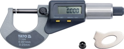 MIKROMETR 0-25MM Z WYŚWIETLACZEM CYFROWYM YATO