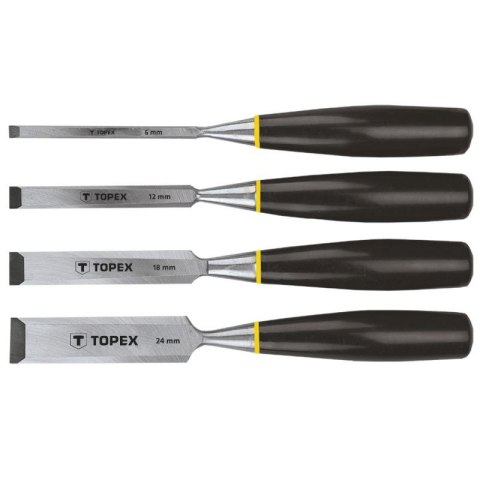 DŁUTA KOMPLET 4-SZTUKOWY 6,12,18,24MM TOPEX
