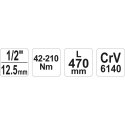 KLUCZ DYNAMOMETRYCZNY 1/2'' 42-210NM YATO