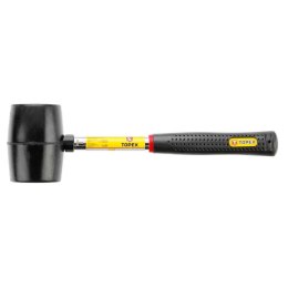 MŁOTEK GUMOWY 0.45KG ŚREDNICA 65MM TRZONEK METALOWY TOPEX