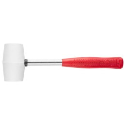 MŁOTEK GUMOWY 225G ŚREDNICA 40MM BIAŁA GUMA TRZONEK METALOWY TOP TOOLS