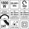UKOŚNICA 225M 1800W Z LASEREM YATO