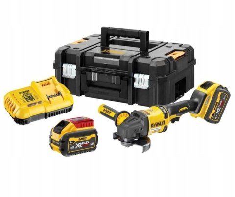 SZLIFIERKA KĄTOWA AKUMULATOROWA 125 MM FLEXVOLT 54 V 2*9.0AH DEWALT SZLIFIERKA KĄTOWA AKUMULATOROWA 125 MM FLEXVOLT 54 V 2*9.0AH DEWALT
