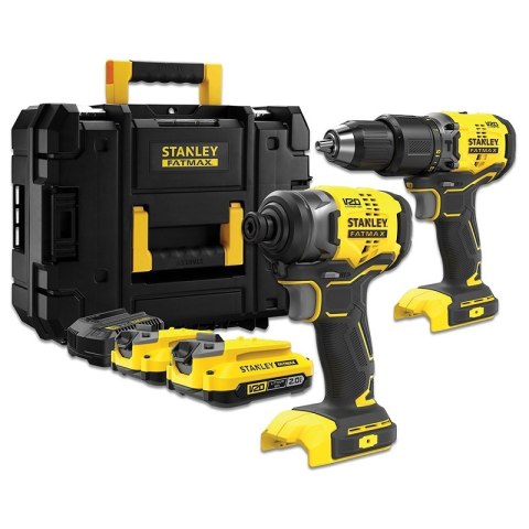 ZESTAW SFMCD715+SFMCF810B 18V V20 2*2.0AH STANLEY ZESTAW SFMCD715+SFMCF810B 18V V20 2*2.0AH STANLEY