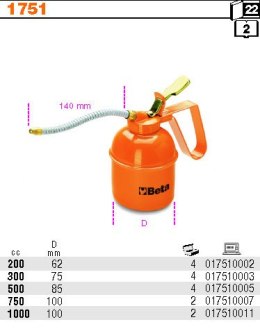 OLEJARKA, OLIWIARKA CIŚNIENIOWA METALOWA 750ML BETA