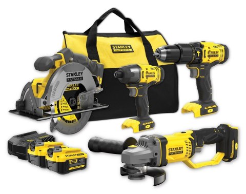 ZESTAW SFMCD711+SFMCF800+SFMCG400+SFMCS500 V20 2*4.0A STANLEY ZESTAW SFMCD711+SFMCF800+SFMCG400+SFMCS500 V20 2*4.0A STANLEY