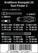 ZESTAW WKRĘTAKÓW KRAFTFORM KOMPAKT TOOL FINDER 2, 13CZ. WERA