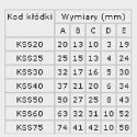 KŁÓDKA ŻELIWNA, ZATRZASKOWA KSS50 - 3 KLUCZE LOB