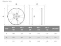 WENTYLATOR KANAŁOWY PRZEMYSŁOWY ARW 250, METALOWY AIR ROXY