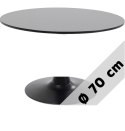 Blat okrągły BLACK 70 cm CZARNY Lugano