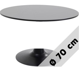 Blat okrągły BLACK 70 cm CZARNY Lugano