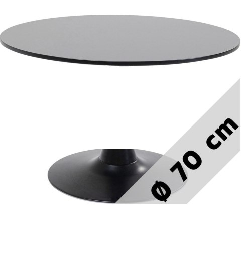 Blat okrągły BLACK 70 cm CZARNY Lugano Blat okrągły BLACK 70 cm CZARNY Lugano