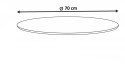 Blat okrągły WHITE 70 cm BIAŁY Lugano