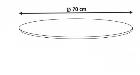 Blat okrągły WHITE 70 cm BIAŁY Lugano Blat okrągły WHITE 70 cm BIAŁY Lugano