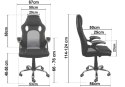 Fotel obrotowy do biurka CARRERA L BLACK FABRIC Lugano