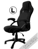 Fotel obrotowy do biurka CARRERA L BLACK FABRIC Lugano