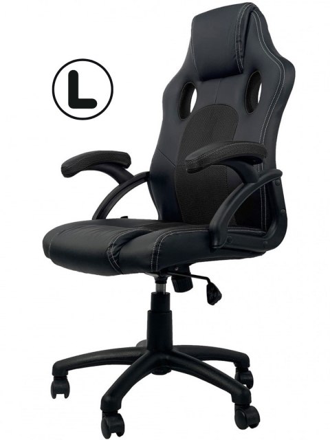 Fotel obrotowy do biurka CARRERA L BLACK PU Lugano Fotel obrotowy do biurka CARRERA L BLACK PU Lugano
