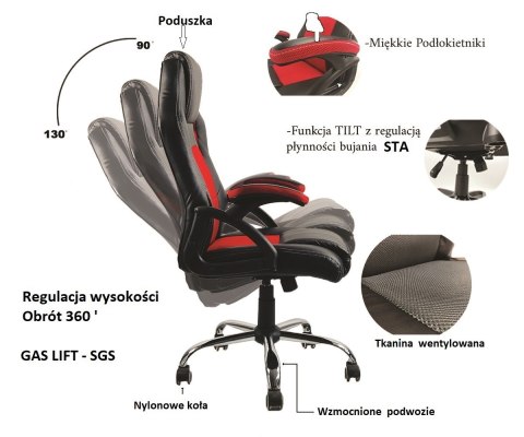 Fotel obrotowy do biurka CARRERA L GREY FABRIC Lugano Fotel obrotowy do biurka CARRERA L GREY FABRIC Lugano