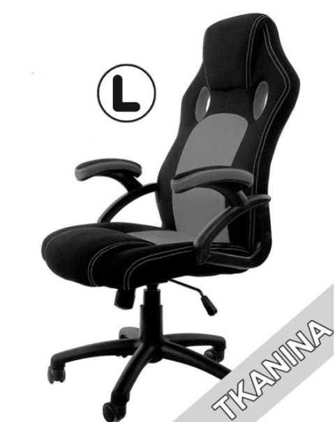 Fotel obrotowy do biurka CARRERA L GREY FABRIC Lugano Fotel obrotowy do biurka CARRERA L GREY FABRIC Lugano