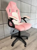 Fotel obrotowy do biurka CARRERA M ALCANTARA PINK FROST Lugano