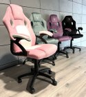Fotel obrotowy do biurka CARRERA M ALCANTARA PINK FROST Lugano