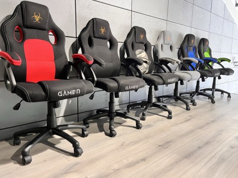 Fotel obrotowy do biurka CARRERA M RED FABRIC GAMER OUTLET Lugano Fotel obrotowy do biurka CARRERA M RED FABRIC GAMER OUTLET Lugano