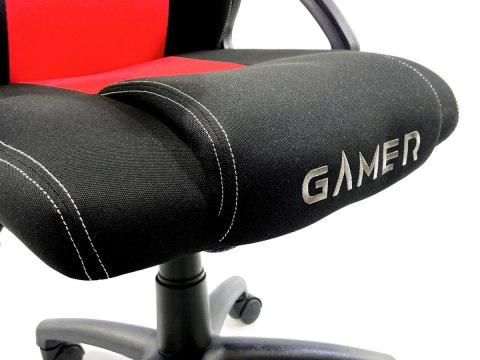 Fotel obrotowy do biurka CARRERA M RED FABRIC GAMER OUTLET Lugano Fotel obrotowy do biurka CARRERA M RED FABRIC GAMER OUTLET Lugano