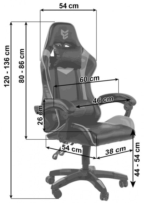Fotel obrotowy gamingowy HERO ENZO BLUE FABRIC Prototype Fotel obrotowy gamingowy HERO ENZO BLUE FABRIC Prototype