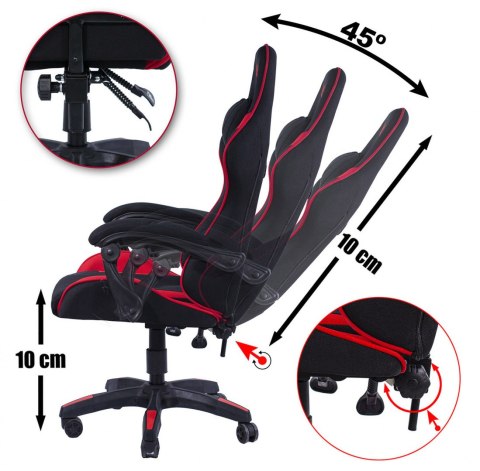 Fotel obrotowy gamingowy HERO ENZO GREY FABRIC Prototype Fotel obrotowy gamingowy HERO ENZO GREY FABRIC Prototype