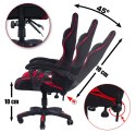 Fotel obrotowy gamingowy HERO ENZO RED FABRIC Prototype