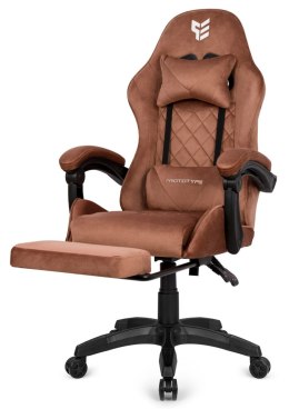 Fotel obrotowy gamingowy HERO POKER PRO BROWN ALCANTARA Prototype