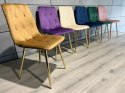Krzesła tapicerowane BORGO VELVET GOLD zestaw 4 sztuk kolory do wyboru Lugano