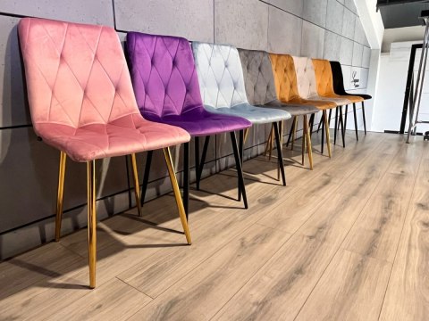 Krzesła tapicerowane BORGO VELVET GOLD zestaw 4 sztuk kolory do wyboru Lugano Krzesła tapicerowane BORGO VELVET GOLD zestaw 4 sztuk kolory do wyboru Lugano