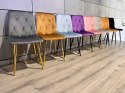 Krzesła tapicerowane BORGO VELVET GOLD zestaw 4 sztuk kolory do wyboru Lugano