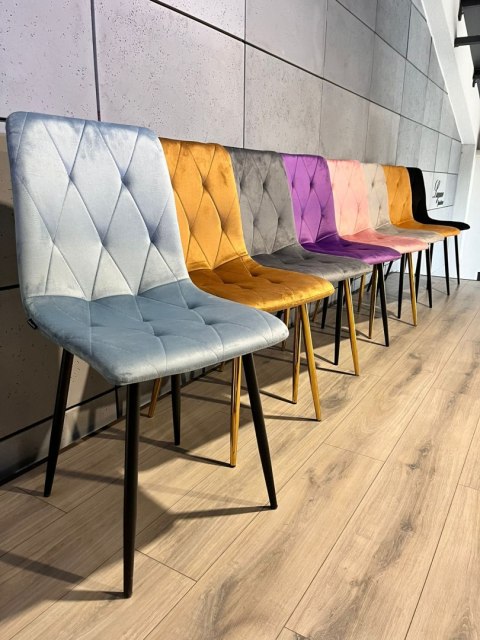 Krzesła tapicerowane BORGO VELVET zestaw 4 sztuk kolory do wyboru Lugano Krzesła tapicerowane BORGO VELVET zestaw 4 sztuk kolory do wyboru Lugano