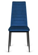 Krzesła tapicerowane zestaw 4 VALVA LINE VELVET BLUE Lugano