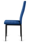Krzesła tapicerowane zestaw 4 VALVA LINE VELVET BLUE Lugano